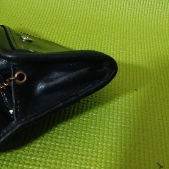 VINTAGE COACH BLACK LEATHER MULTI-FUNCTION KEY CASE PURSE COIN CARD WALLET Sleek - Picture 7 of 8